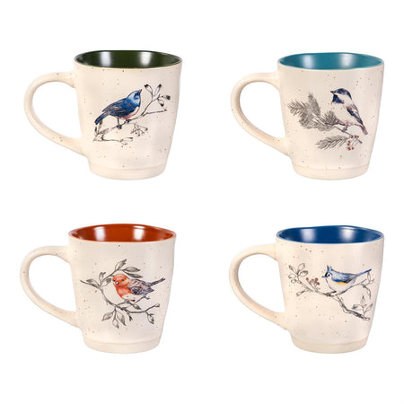 Ceramic Mug, Snow Bird, Assorted