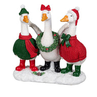 Decor Statue, Resin, Xmas Goose, 7.5