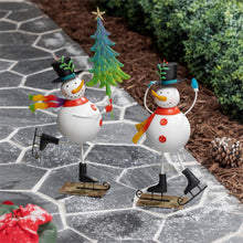 Load image into Gallery viewer, Decor Statue, Metal, Xmas Snowman, 20"H, Assorted
