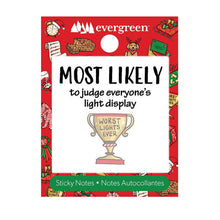 Load image into Gallery viewer, Sticky Notes, Xmas Most Likely, 8 Assorted
