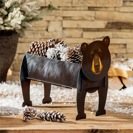 Planter, Metal, Bear Shaped
