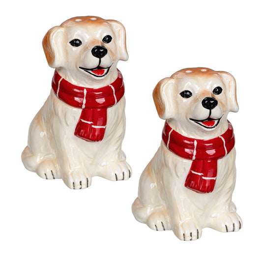 Salt & Pepper Shakers, Ceramic Golden Retriever