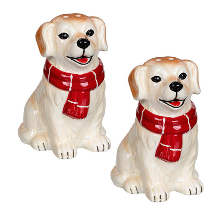 Salt & Pepper Shakers, Ceramic Golden Retriever