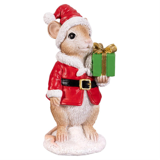 Decor Statue, Resin, Xmas Mice, Assorted
