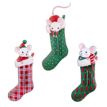 Load image into Gallery viewer, Thermometers, Mice In Stocings, Assorted 3
