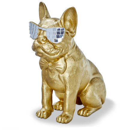 Decor, Resin Gold Disco Frenchie