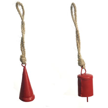 Load image into Gallery viewer, Ornament, Mini Hanging Red Bells, Assorted
