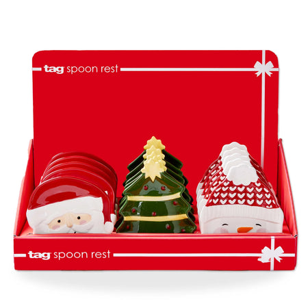 Spoon Rest, Holiday Cheer, 3 Assorted