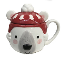 Load image into Gallery viewer, Mug, Ceramic, Polar Bear, Lidded
