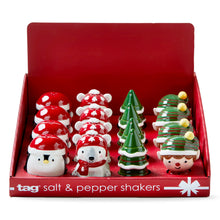Load image into Gallery viewer, Salt &amp; Pepper Shakers, Sugar Holiday Cheer, Assort
