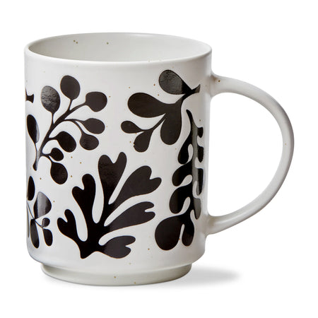 Ceramic Mug, Arden, Black/White