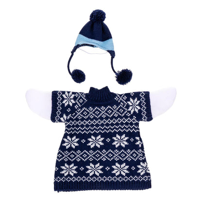 Decor, Porch Goose Outfit, Blue Sweater