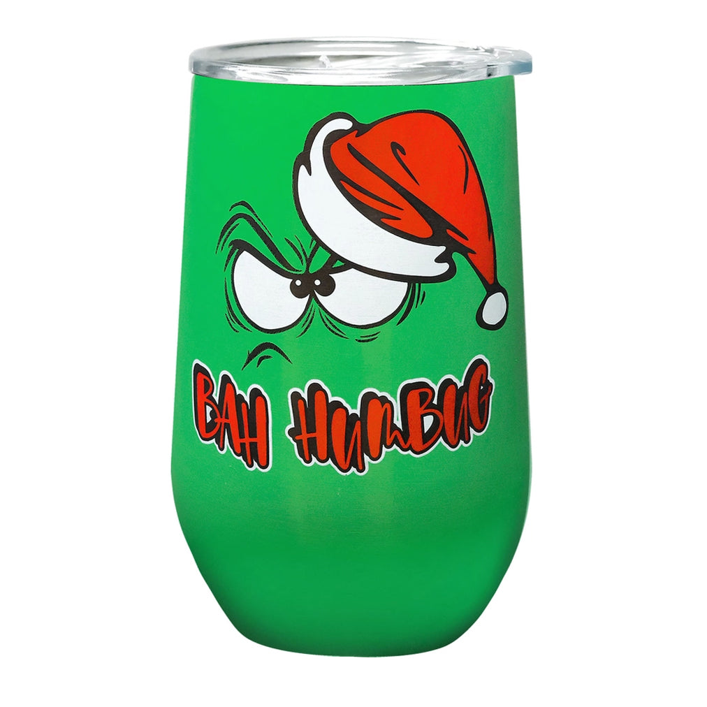 Stainless Steel, 16oz, Tumbler, Bah Humbug