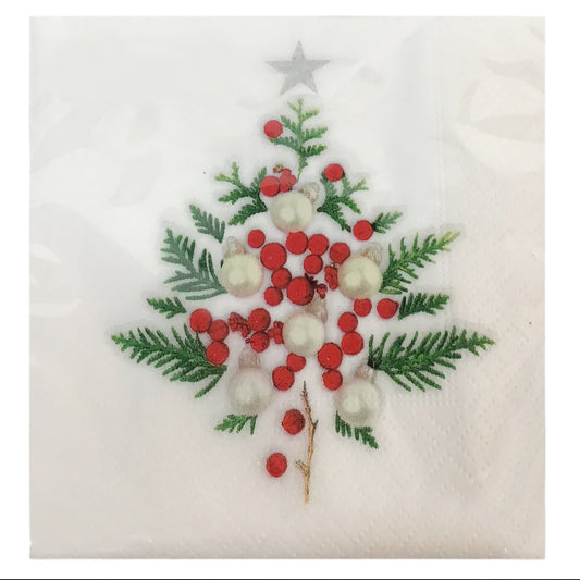 Paper Cocktail Napkin, Ornament & Star