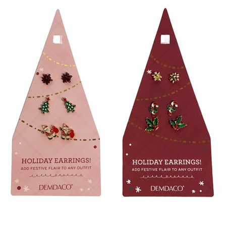 Earrings, Festive Holiday, 2 Assorted