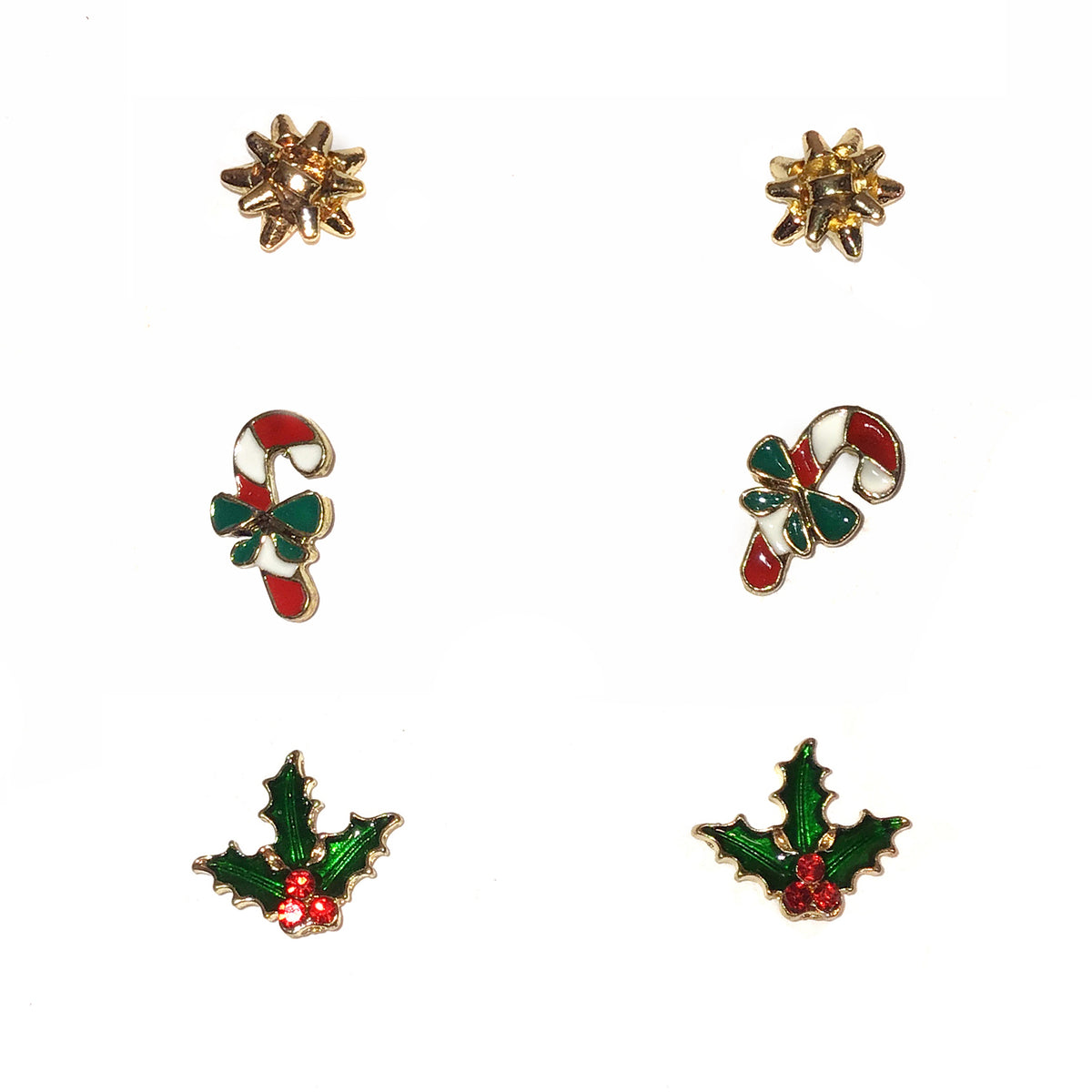 Earrings, Festive Holiday, 2 Assorted