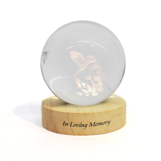 LED Crystal Keppsake, Hummingbird