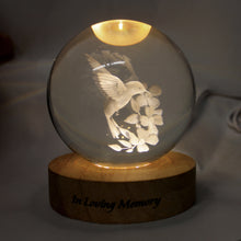Load image into Gallery viewer, LED Crystal Keppsake, Hummingbird
