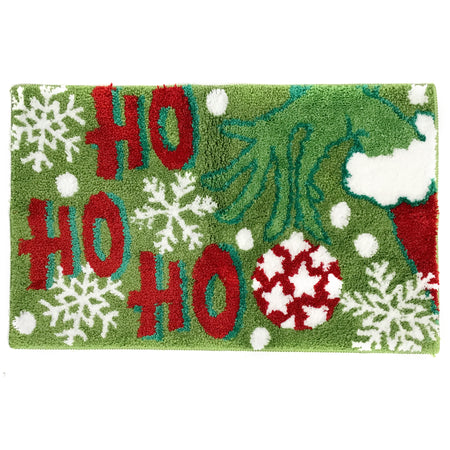 Door Mat, Flocked, HoHoHo, Grinch