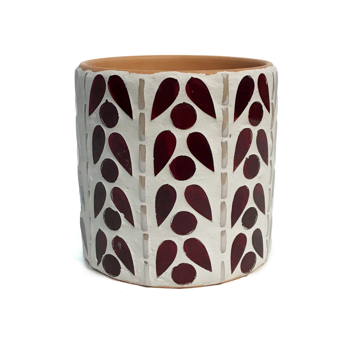 Planter, 4in,  Line Mosaic