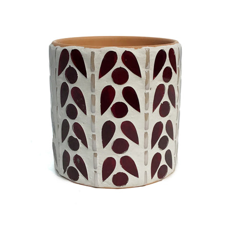 Planter, 4in,  Line Mosaic