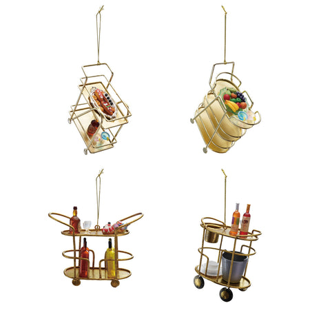 Ornament, Metal, Bar Cart