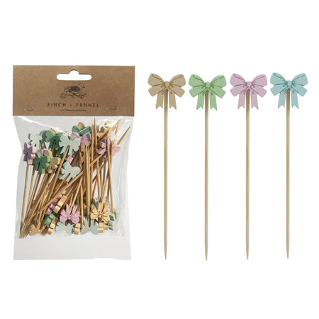 Skewer, bamboo, Bow Shaped, 50pcs