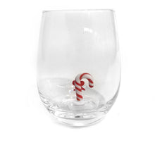 Load image into Gallery viewer, Stemless Glass, Hand-Blown Holiday, Figure Inside
