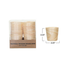 Load image into Gallery viewer, Natural Wood Snack Cups  24pcs
