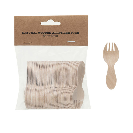 Wood Appetizer Fork,  50pcs