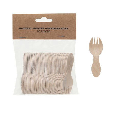 Wood Appetizer Fork,  50pcs