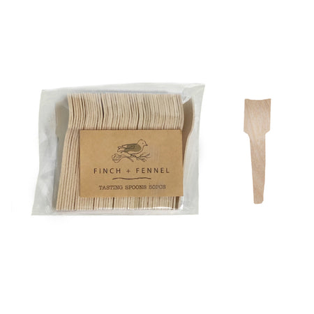 Wood Single Use Scoop, 50pcs