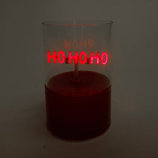 LED Glass light, Ho Ho Ho Filament