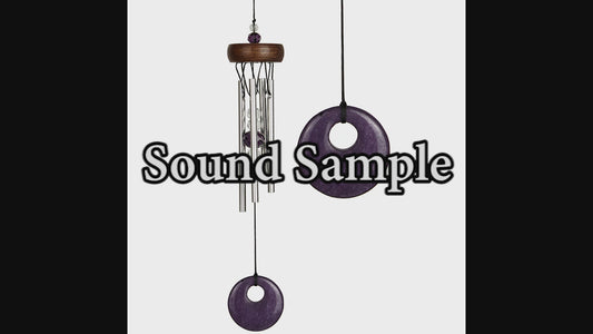 Mini Stone Wind Chime, Purple, 10in
