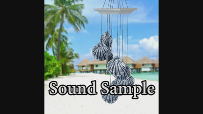 Seashore Spiral Wind Chime, Scallop, 18in