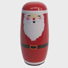 Load and play video in Gallery viewer, Decor, Wood Santa Nesting Doll, 8in
