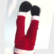 Load and play video in Gallery viewer, Animated Kicking Santa Legs Tree Decor, Red/Whiyte

