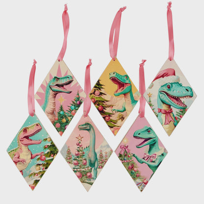 Dino Christmas Ornament , Set of 6