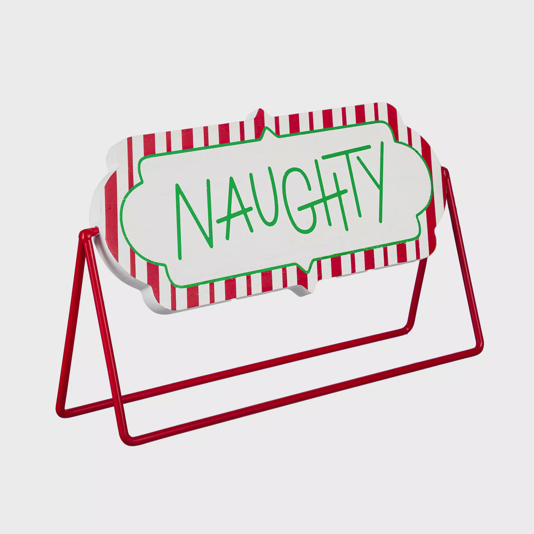 Metal Sign, Naughty or Nice