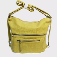 Load and play video in Gallery viewer, Olivia, Convertable Backpack, Mustard
