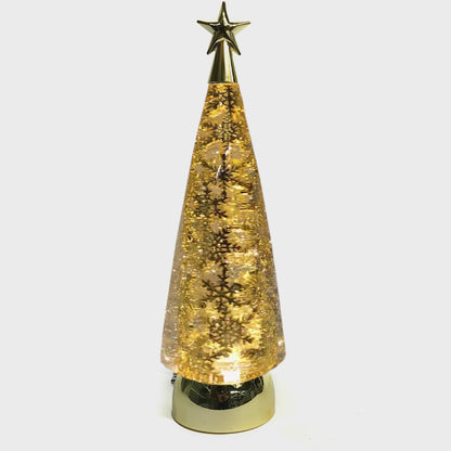 Decor, LED, Spining Gold Tree