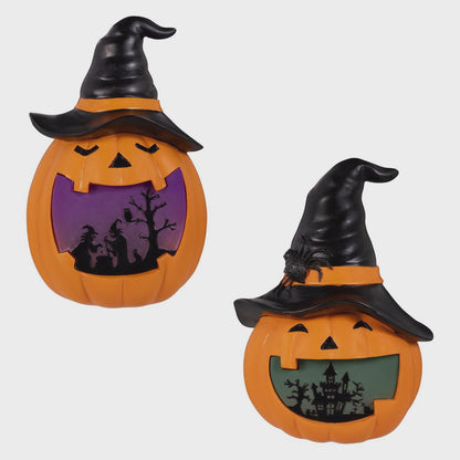 Table Decor, Color Changing Jack-O-Lanterns, 2 Ast