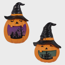 Load and play video in Gallery viewer, Table Decor, Color Changing Jack-O-Lanterns, 2 Ast

