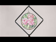 Load and play video in Gallery viewer, Wind Chime, 36in, Stained Glass Pink Flower
