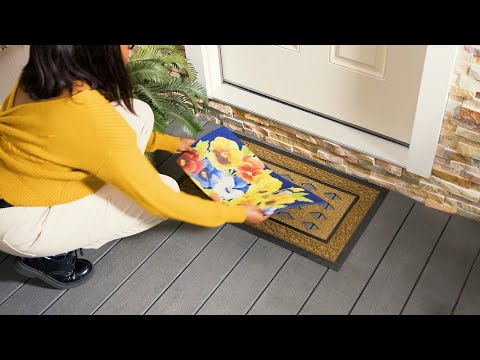 Black Scroll Sassafras Switch Door Mat Tray