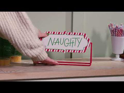 Metal Sign, Naughty or Nice