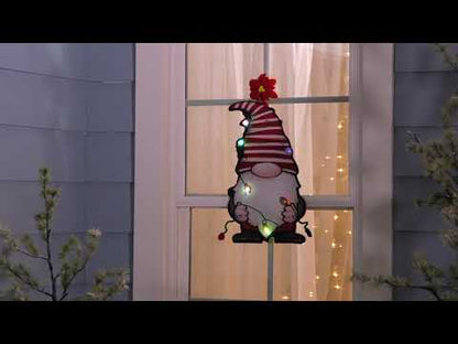 Christmas Gnome LED Window Hanger