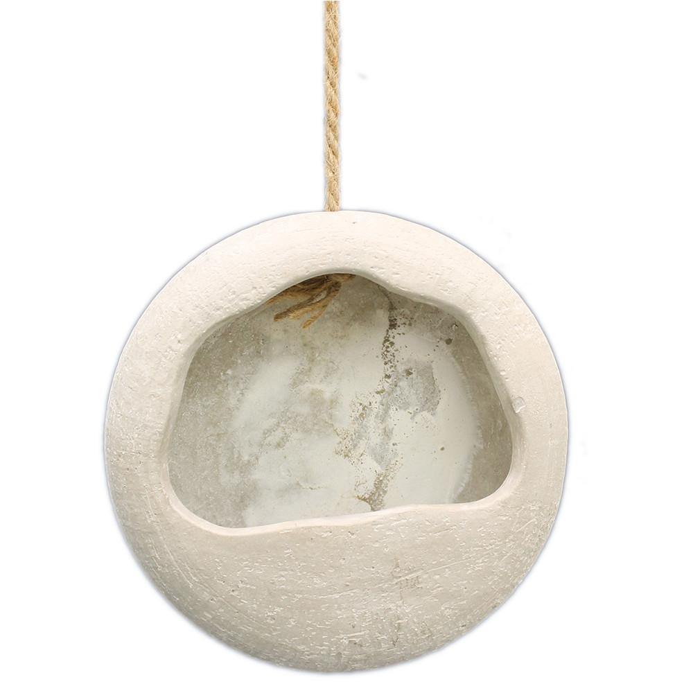 Vase, 6in, Cement, Grace Circle Hanging - Floral Acres Greenhouse & Garden Centre