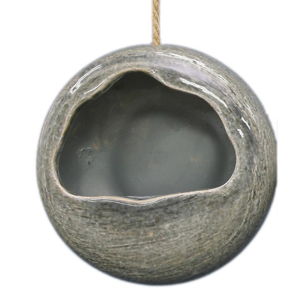 Vase, 6in, Stoneware, Kayla Circle Hanging - Floral Acres Greenhouse & Garden Centre