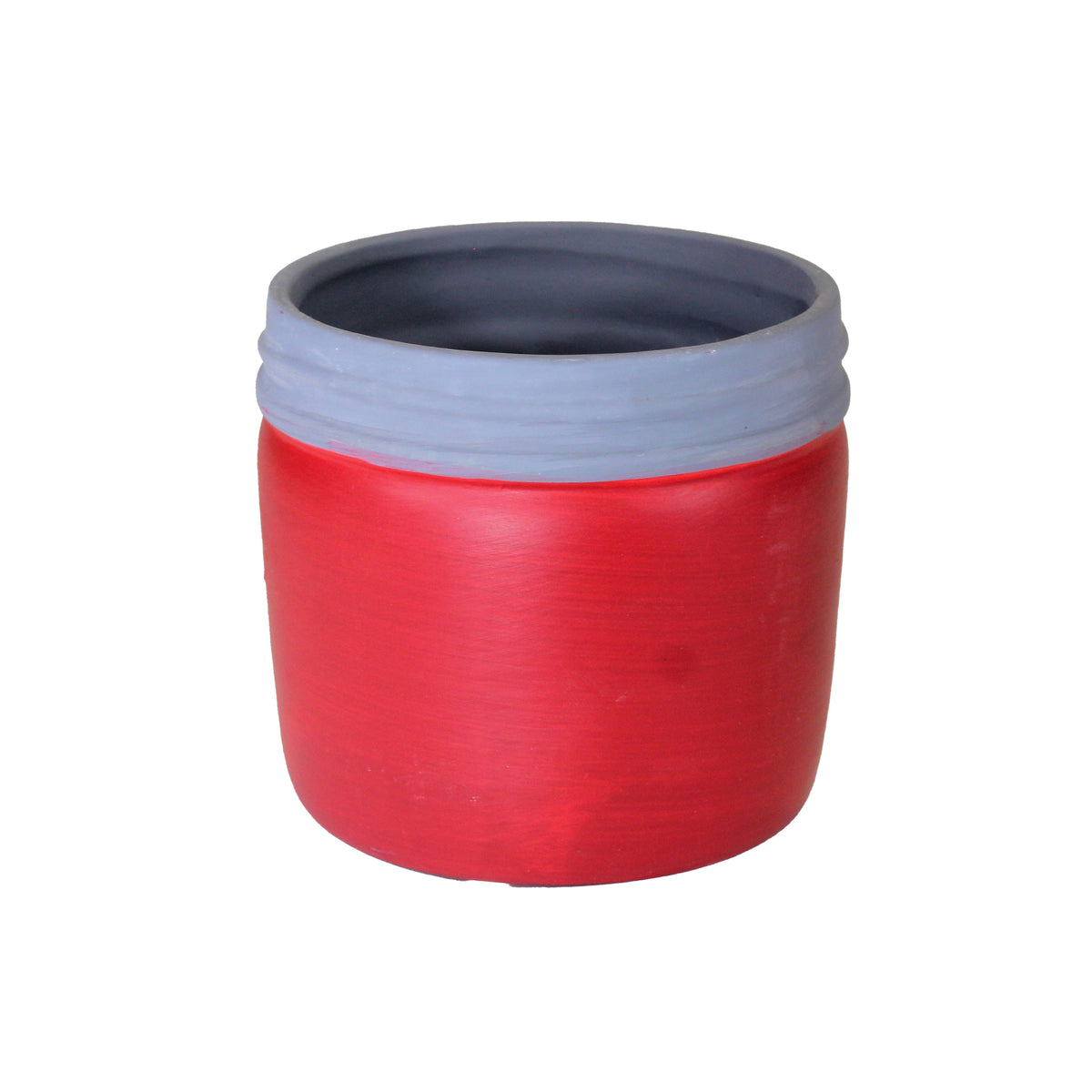 Pot, 4in, Ceramic, Red Mason Jar, Dolomite - Floral Acres Greenhouse & Garden Centre